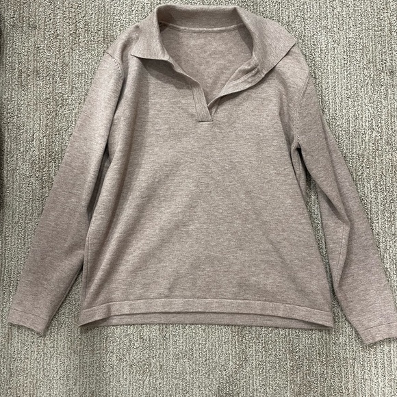 Sweaters - COMMENSE Soft Beige Collared Sweater Size M